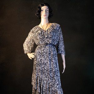 B&sh Erym Ruffled Printed Midi Dress